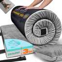 GAIALOOP 3 Inch Memory Foam Camping Mattress, Dual Layer Thick Sleeping Camp Pad for Car Tent Cot, Roll-Up Portable Glamping Floor Bed for Guests Sleepover