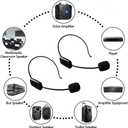 Wireless Microphone System for 2 People, 2.4G Dual Wireless Headset Mics Ideal for Speakers, Voice Amplifier, PA System, Teacher, Tour Guides, Fitness Instructor