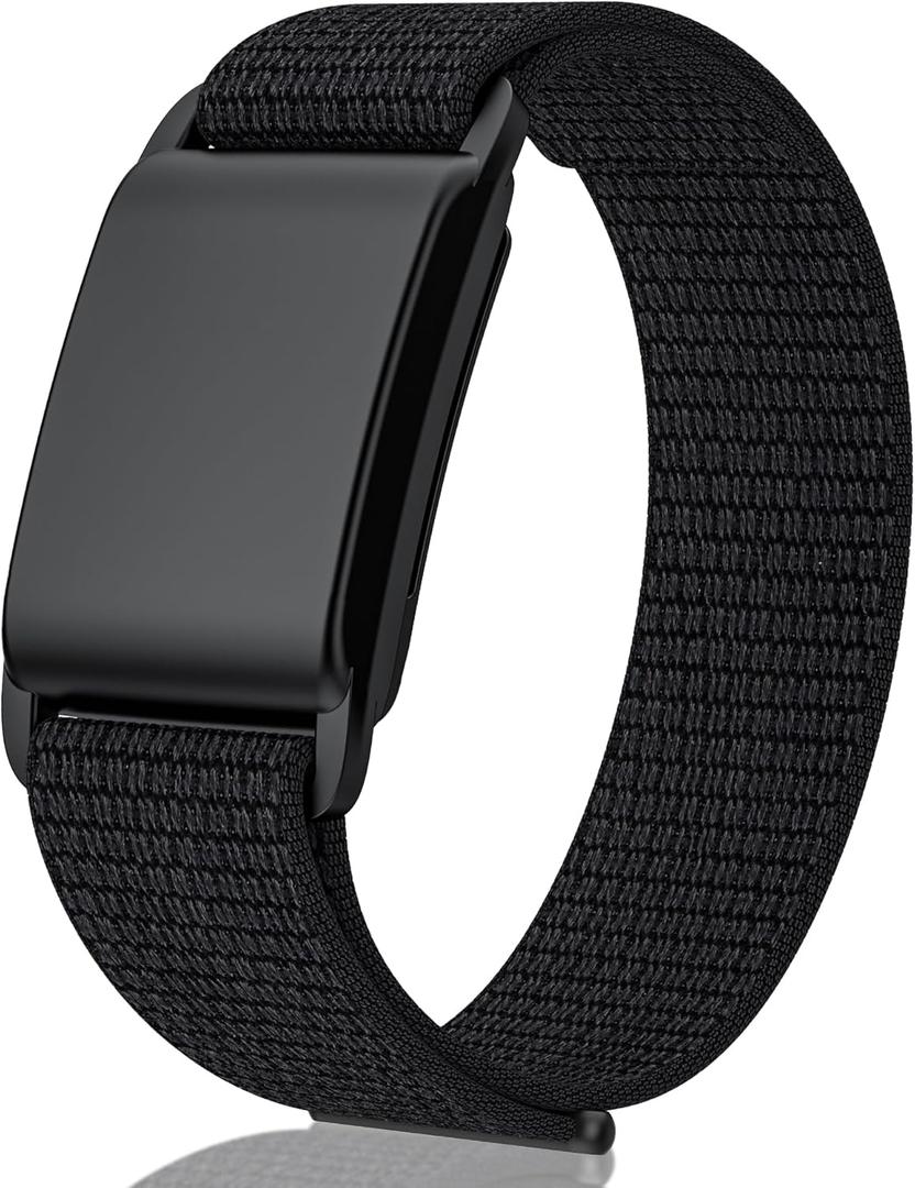 surundo Nylon Sport Band Compatible with Whoop Band 4.0 Strap Men Women with Bumper Case, Breathable Nylon Adjustable Waterproof Replacement Wristbands Straps for Whoop 4.0 (Black)