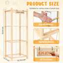 Woodure Stuffed Animal Storage & Organizer, Wooden Cute Zoo Toy Holder for Toddler Rooms, Playrooms & Bedrooms