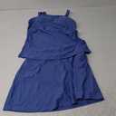 Aleumdr Women Vintage Tummy Control Two Piece Tankini Swimsuits Swimdress Push up Swimwear Bathing Suits XL