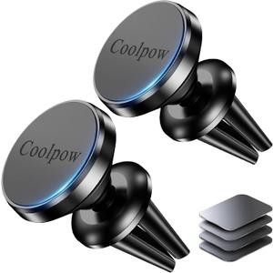 2-Pack Car Vent Magnetic Phone Mount[ Easily Install ] Reusable Magnetic Phone Holder for car Vent air[ Strong Magnet ] [ 360 Rotation ] Fit for iPhone 17 Pro Max 16 15 Samsung & All Cell Phone