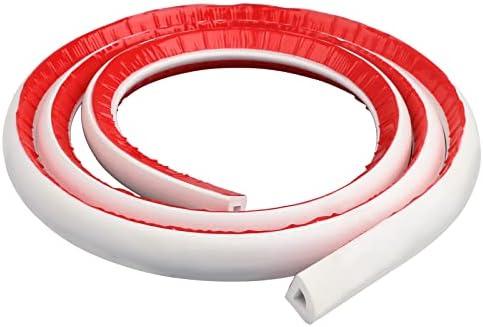 Duzzy Flexible Quarter Round Molding, 8.2FT Peel and Stick Quarter Round Trim Tile Moulding Trim, Suitable for Curved Wall/Floor/Corner Caulk Strip (White)