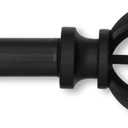 Lumino Cage Single Curtain Rod Set, 5/8" Diameter - Starting at $14.99 - (With Multiple Color Options), Curtain Rod, Drapery Rod, Decorative Rod, Dcor, Black, 30-84" Width