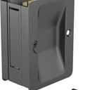 Richelieu Hardware 1700FBPSBC Onward Pocket Door Pull, Passage Lock, 3 1/4 in (82 mm), Rectangular, Black