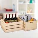 Extra Large Pine Wood Crates For Storage, Vinyl Records Storage Crates,The Storage Crates Are Made Of Pure Natural Solid Wood,Exuding Natural Pine Flavor,Unfinished Wooden Crates For Display . (1)