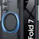 Spugan for Samsung Galaxy Z Fold 7 Case with MagSafe, [Screen Protection] [Hinge Protection] Translucent Strong Magnetic Shockproof Case for Galaxy Z Fold 7 8",Black-Privacy