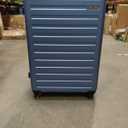 TydeCkare 20 Inch Carrry On Luggage with Front Zipper Pocket, 45L, Lightweight ABS+PC Hardshell Suitcase with TSA Lock & Spinner Silent Wheels, Convenient for Business Trips, Ice Blue