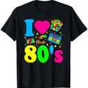 I Love The 80's Eighties Party Dress Retro T-Shirt, 3X