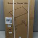 WOTURE Adjustable Overbed Table with Wheels, Pneumatic Height Adjustment, Ideal for Hospital Use or At Home as Bed Tray, Standing Desk, Bedridden & Mobility Needs, Maple, 23.62 inches x 15.75 inches x 39.37 inches