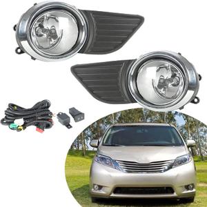 2-Pack Fog Lights Assembly with Bulb and Switch Wiring Kit Replacement for Sienna 2011-2015