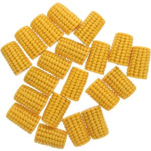 Yardwe Simulated Corn Cob Accessories 20 Pcs Resin Fake Mini Corn on the Cob for Diy Phone Cover Materials Kids Crafts Micro Landscape Home Decor