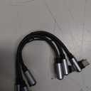 Right Angle USB C to USB C Cable 0.5FT 3Pack, Short 6 inch USB C Charger Cable 65W Fast Charging Cords for iPhone 15/16,Power Bank and USB Type C Devices