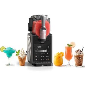 Slushie Machine for Home, 85oz Larger Ice Cream Maker with LED Display, 6 Preset Programs | Auto-Clean, Frozen Drink Machine for Margaritas, Frappes, Milkshakes & Smoothies, No Ice Needed