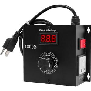 10000W SCR AC Variable Speed Controller, Fan and Motor Speed Control 120V-220V AC, 22A, Ideal for Electric Tools, Kettles or Stoves