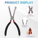 2 x Electrical Disconnect Pliers, Automotive Electrical Connector Pliers Spark Plug Pliers Car Electrical Plug Pliers for Easily Disconnection The Locking-Push Tab Electrical Connector(Black)