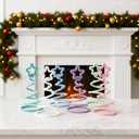 2 x Kathfly 6 Pcs Pastel DIY Mini Christmas Tree Tabletop Centerpiece Small Knitting Xmas Table Tree Decoration with Pearl for Fireplace Home Crafts Table Decor, 7.87 x 3.94 Inches