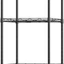 5 Tier Standing Metal Wire Shelving Unit, Adjustable Height, Storage Shelf Units for Laundry Bathroom Kitchen Pantry Closet (11.8" D x 11.8" W x 50.2" H inches, Black)