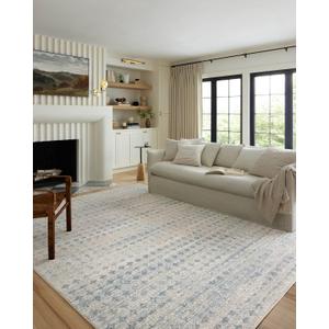 Loloi Kamala Collection KAM-04 Sky/Dove 5'-3" x 7'-9" Area Rug Loloi Kamala Collection KAM-04 Sky/Dove 5'-3" x 7'-9" Area Rug