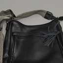 MEITRUE Crossbody Bags for Women Trendy,Vegan Leather Medium Crossbody Purse with Tassel Lightweight Shoulder Handbags (05-black)