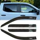 4pcs Original Shatterproof Window Rain Guards Shield for Sierra 19-23,Stylish Tape On Window Visors Vent Shade Wind Deflectors fit for 2019-2023 Silverado/Sierra 1500 Crew cab 94805