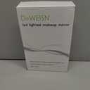 deweisn Tabletop Mount Tri-Fold Lighted Vanity Mirror with 21 LED Lights, Touch Screen and 3X/2X/1X Magnification, Two Power Supply Modes Make Up Mirror,Travel Mirror (Pink)