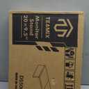 TEAMIX 20 Inch Monitor Stand Riser, Wooden Desktop Riser for TV/PC/Laptop/Printer, Rustic Brown Monitor Riser with Storage, Computer Stand Keyboard Organizer