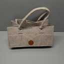 Maliton Baby Diaper Caddy Organizer for Changing Table, Nursery Storage Bin Basket with Handle, Felt Diaper Organizer Suitable for Indoor Outdoor (Khaki) (Large)