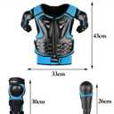 Youth Dirt Bike Gear, JUSTDOLIFE 5 PCS Motorcycle Armor Protection Jacket, Kids Motorcycle Armor with Knee Pads Elbow Pads Chest Protector Racing for Outdoor Sports, One Size