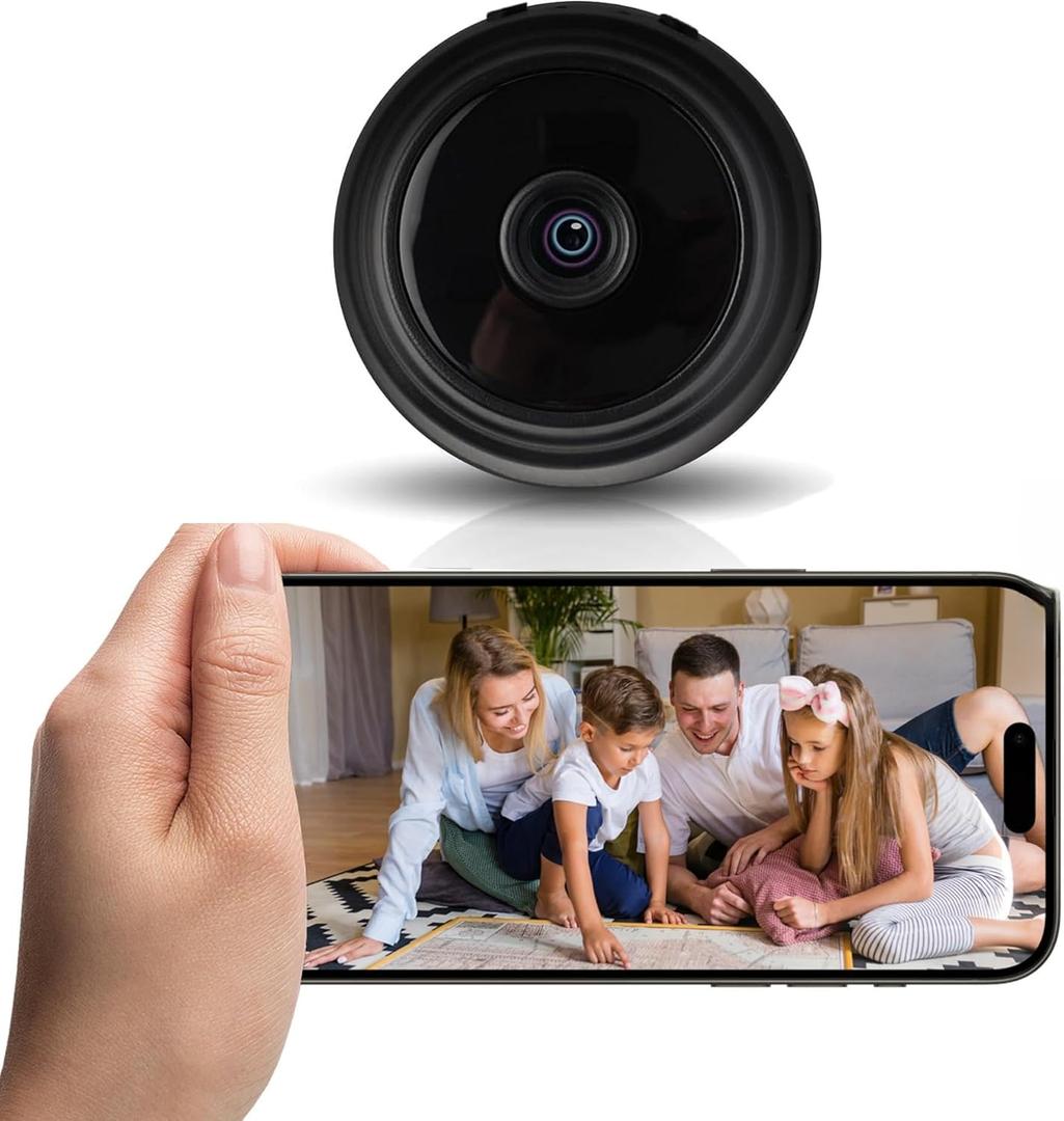 Security Camera Hidden Cameras - 1080P HD Small Camera with Motion Detection and Night Vision,Wireless Security Camera for Pet/Baby/Nanny - Magnetic Installation (B37)
