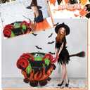 Bucherry 40" Vintage Witch Cauldron Cardboard Cutout Stand-up Life Size Vintage Halloween Party Decorations Spooky Mystic Witch Potion Cauldron Backdrop Photo Prop Stand up Cutout for Halloween Decor