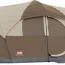 Coleman WeatherMaster 10-Person Camping Tent with Rainfly & Room Divider, Spacious Weatherproof Family Tent with Carry Bag