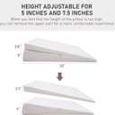 SUNYRISY Adjustable Wide Size Bed Wedge Pillow, Wedge Mattress Topper with Washable Cover, Mattress Wedge Lifter, Inclined Mattress Elevator for Acid Reflux, Neck & Back Pain, Anti-snoring, Queen