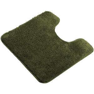 Reyox Plush Shaggy Bath Rug, Contour Mat and Toilet Lid Cover, Soft Microfiber Non Slip Bathroom Rugs Army Green U-Shaped (U-Shaped, 19.7"x19.7")