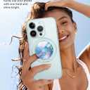 2 x Typecase Magnetic Phone Grip Holder: Adjustable Finger Ring Kickstand - Adapter Ring Included - Phone Grips for Back Compatible with iPhone Android Kindle Accessories - Blue Marble