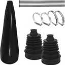 2PCS CV Axle Boot Repair Kit with Expander Tool, 4 Stainless Steel Clamps and 6 Cable Ties, Universal CV Joint Split CV Boot Repair Kit for 19mm to 24mm Drive Shaft & Chassis Protection (Black)