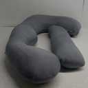 Pharmedoc Pregnancy Pillows, U-Shape Full Body Pillow  Removable Cooling Cover -Dark Grey  Pregnancy Pillows for Sleeping  Body Pillows for Adults, Maternity Pillow and Pregnancy Must Haves