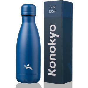 Insulated Water Bottles,12 oz Double Wall Stainless Steel Vacumm Metal Flask for Sports Travel,Blue