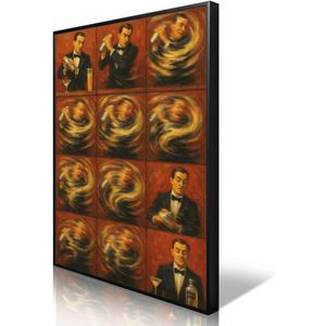 gooptyinh Guy Buffet The Making of Perfect Martini Poster, Classic Movie Canvas Wall Art, Bartender Martini Alcohol Picture, Funky Cocktail Bar Cart Wall Decor, Film Fans Gift Print 8x12in Unframed