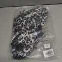 Womens Animal Print Button Down Collared Shirt Long Sleeve Top Casual Blouse (M)