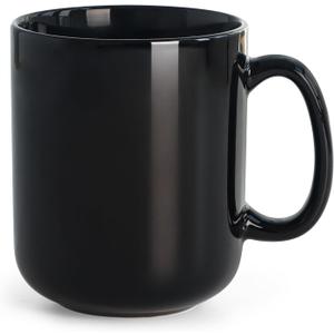 Harebe 20 OZ Large Coffee Mug, Smooth Ceramic Tea Cup for Office and Home, Big Capacity with Handle, Black