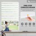 LazBlinds Cordless Zebra Blinds for Windows 26"x72", White