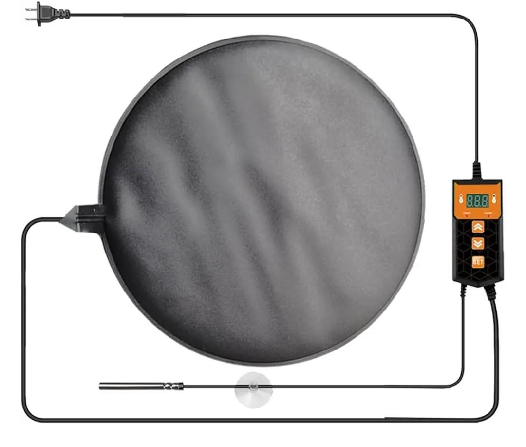 Brewing Heat Pad Sourdough Proofing Heat Mat with Temperature Controller Auto Off Timer for Home Beer Brewing Kombucha Yogurt Kefir Fermentation Sourdough Bread Proofing (With Controller, 1 Pack)