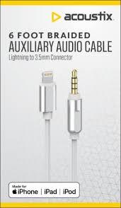 Acoustix™ 3.5mm to Apple Lightning Braided Auxillary Cable