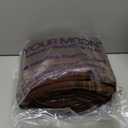 YOUR MOON 100% Pure Merino Wool Queen Size, Australian Organic Natural Wool Blanket, Hypoallergenic Wool Blanket for Bed, Medium Weight(Plaid Brown, 90 * 90)