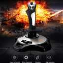 PC Joystick, USB Gaming Flight Simulator Game Controller with Vibration Function and Throttle Control, PXN 2113 Wired Gamepad Flight Sim Stick for PC/Computer(Windows Only, Not for Apple Devices/PS4/PS5/Xbox One/Switch)