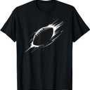 American Football Minimal Football Graphic T-Shirt, Size: L