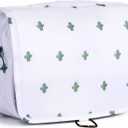 LAKIBOLE Toiletry Bag Multifunction Cosmetic Bag Portable Makeup Pouch Waterproof Travel Hanging Organizer Bag for Women Girls (White & Cactus)