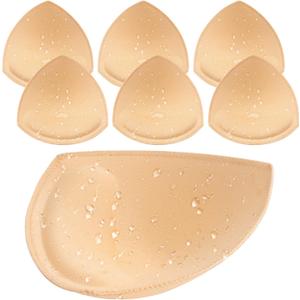 Nimiah Waterproof Bathing Suit Inserts - Swimsuit Push up Bra Pads 3 Pairs Removable Bikini Padding for Women (Beige)