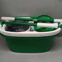 Libman Tornado Spin Mop System - Mop and Bucket with Wringer Set for Floor Cleaning - 2 Total Mop Heads Included, Green